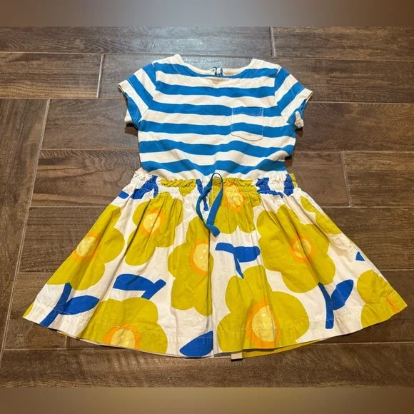 knee length dresses for ladies Mini Boden Girls Appliqu Yellow Stripe Safari Animal Cotton Summer Dr   Designer Kids Outlet